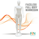 Faceless Full Body Mannequin – White (per Piece)