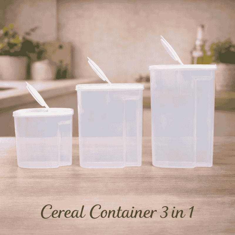 Cereal Container 3 in 1 airtight food storage set