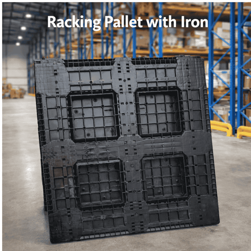 Racking pallet with perforated design for warehouse storage